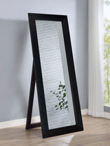Cadence Black Oak Tempered Glass Full Length Standing Mirror