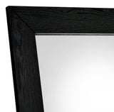 Cadence Black Oak Tempered Glass Full Length Standing Mirror