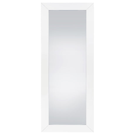 Cadence Full Length Floor Mirror, White High Gloss
