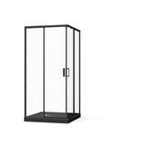 Corner Sliding Shower Door Combo With Base (No Drain Kit)
