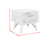 Rogen Rustic - End Table - Rustic White