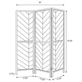 Marlene 3-Panel Folding Room Divider in Rustic Tobacco