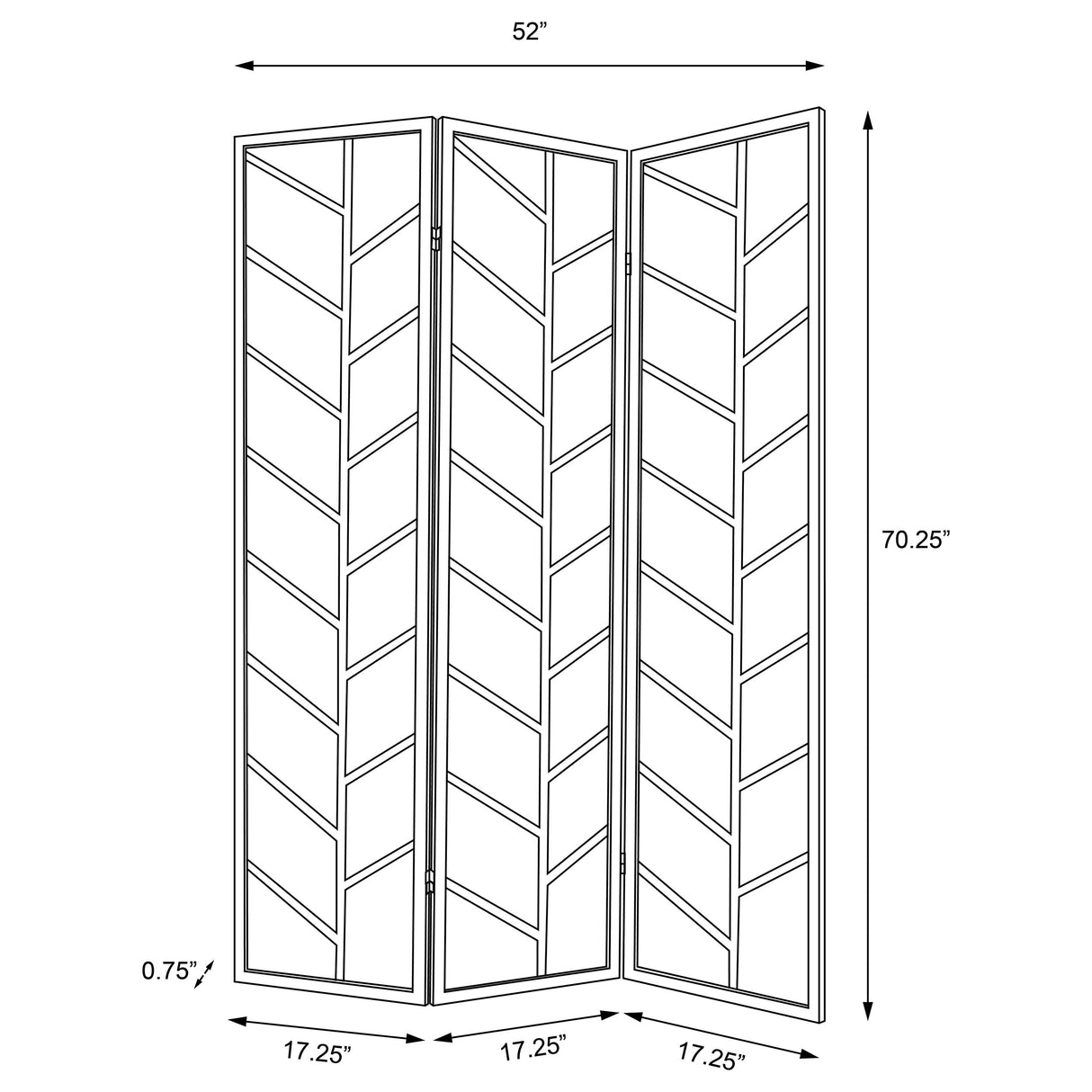 Mila 3-Panel Folding Shoji Screen, Walnut Pine with Jute Linen