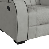 Blitz - Motion Loveseat With Console, And LED
