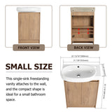 Freestanding Bathroom Vanity & Sink, Soft Close Doors