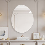 Asymmetrical Bathroom Wall Mirror - Silver