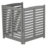 3 Panel Outdoor Wooden Air Conditioner Fence