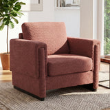 Upholstered Accent Armchair With Square Arm
