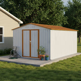 Garden Shed Outdoor Storage Building Waterproof Metal Frame 10x12ft
