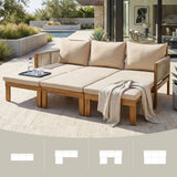 Outdoor 3 Seat Patio Sunbed