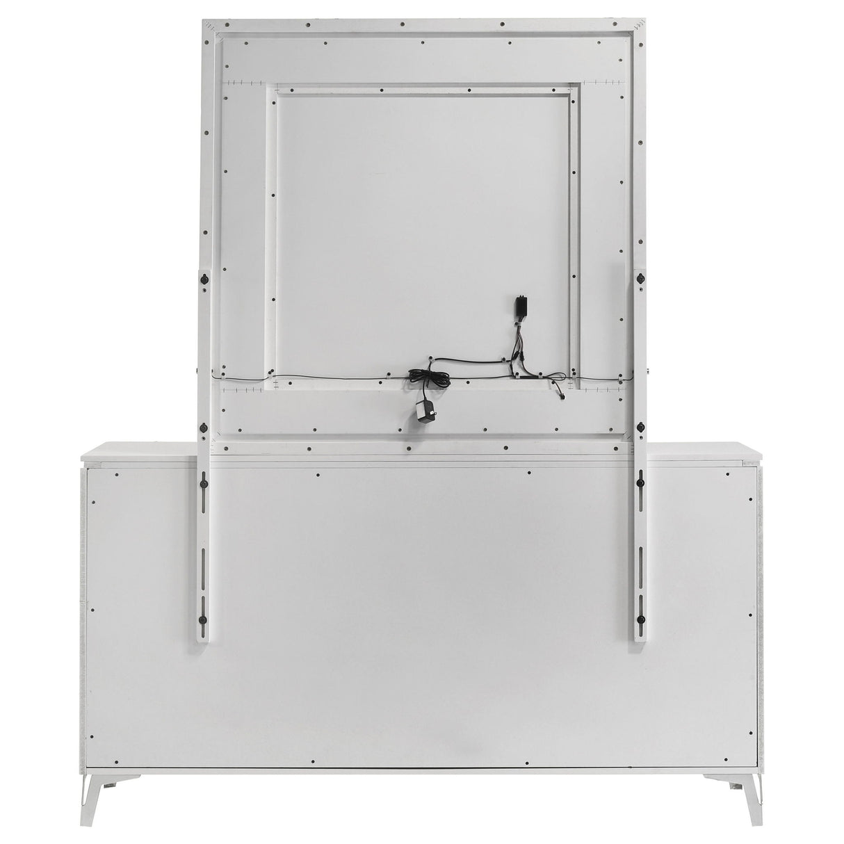 Buckley - 6 Drawer Dresser With Mirror - Gloss White
