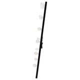 Zayan 32x71 Floor Mirror with LED Lighting, Black High Gloss