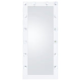 Zayan 32x71 Floor Mirror with LED Lighting, White Gloss