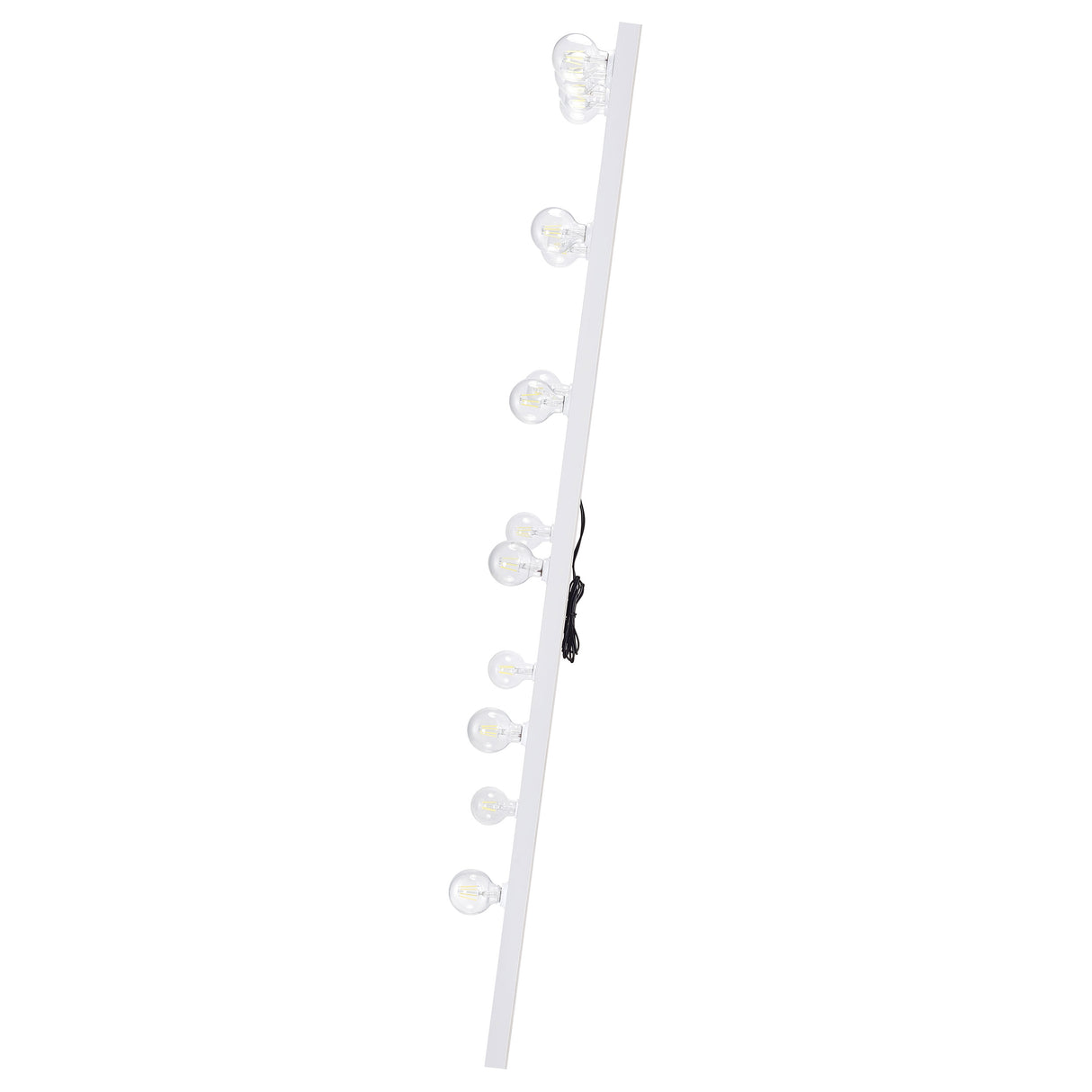 Zayan 32x71 Floor Mirror with LED Lighting, White Gloss