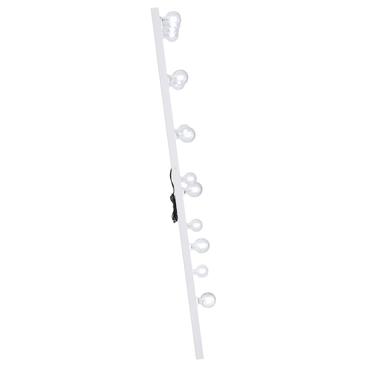 Zayan 32x71 Floor Mirror with LED Lighting, White Gloss