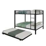 Bunk Bed For Kids, Convertible Frame With Ladders & Guardrail