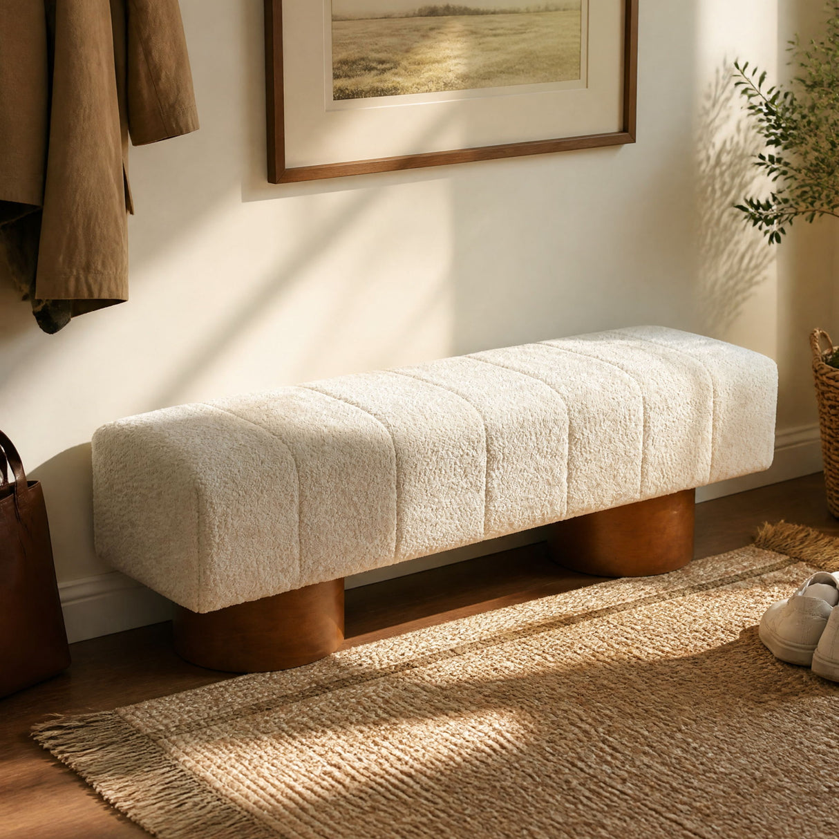 Modern Upholstered Dining Bench