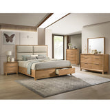 Contemporary Storage Platform Bed With Ultra Plush Headboard