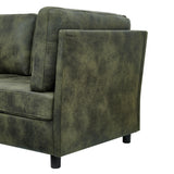 Modular Sectional Sofa With Custom Configuration And Removable Cushions - Olive