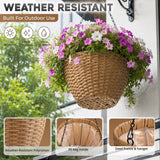 Hanging Planters, Indoor Outdoor Plant Holders (Set of 2) - Brown