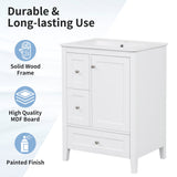 Modern Bathroom Vanity With Storage, Adjustable Shelf