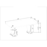 Dining Table With Upholstered Legs - Black