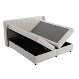 Adonia - Eastern King Storage Bed With Mattress Included - Beige