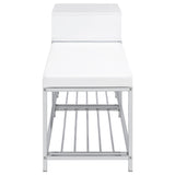 Yesler - 1 Drawer Storage Bench - Glossy White