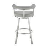 Nolagam - Swivel Bar Stool - Brushed Stainless Steel