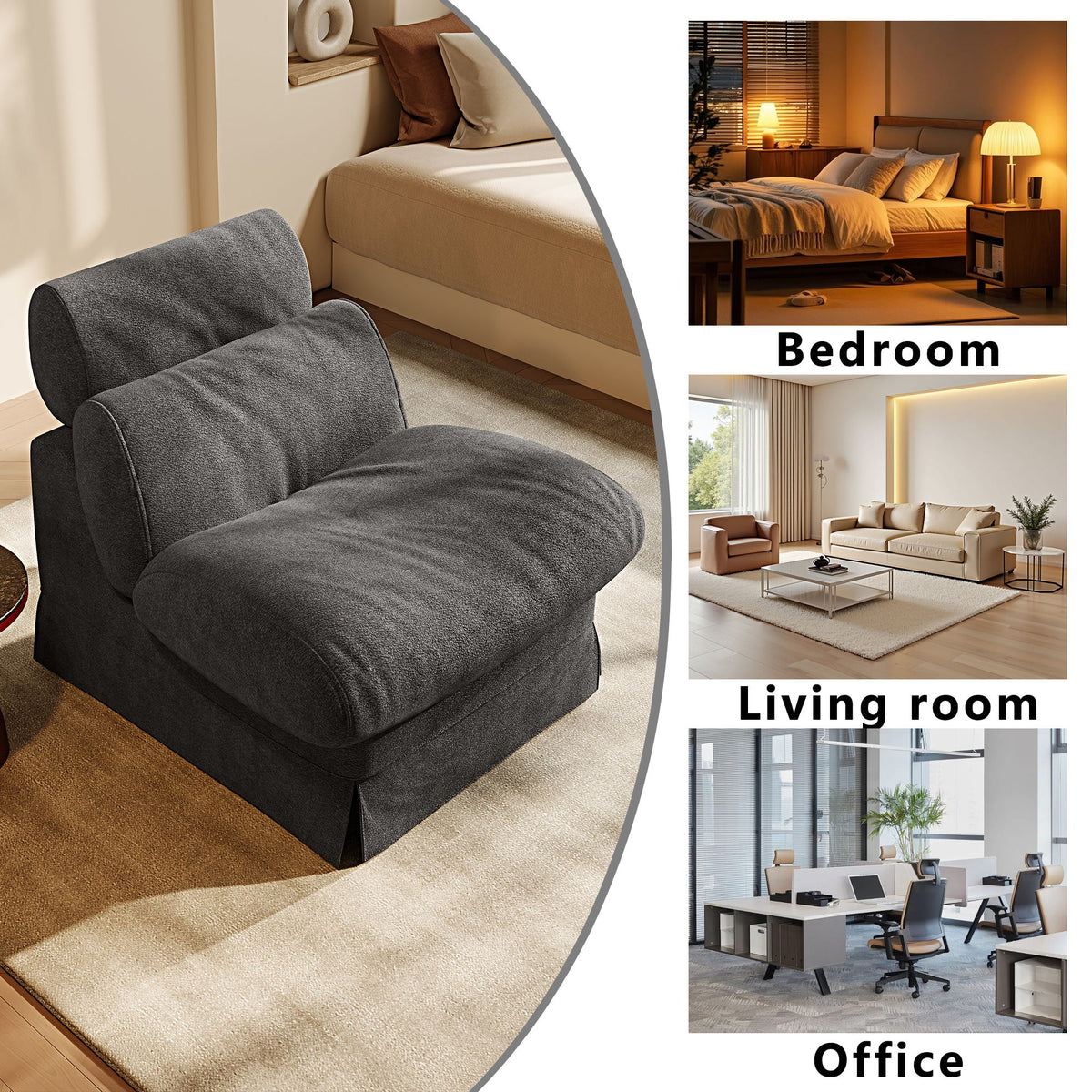 Accent Chair, Soft Medium Firm Upholstery For Living Room