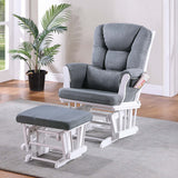 Upholstered Glider Chair With Ottoman