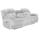Motion Recliner Sofa With Fold-Down Table, Manual Recline, Charging Station & Cup Holders