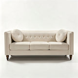 Chesterfield Sofa With Square Arms For Living Room