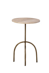 Jasper - Side Table - Beige / Gold