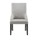 Montrose - Fabric Dining Host Chair (Set of 2) - Espresso / Light Gray