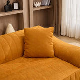 Oversized 2 Seater Loveseat With 2 Decor Throw Pillows, Deep Seat Sofa For Living Rooms