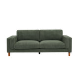 Upholstered Square Arm Sofa - Dark Green