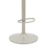 Brock - Adjustable Swivel Curved Back Wood Bar Stool With Faux Leather Seat