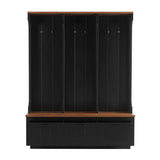 Hall Tree With Bench And Shoe Storage, 3 Large Drawers, Open Storage Shelves & Hooks