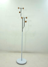 White Coat Rack with Mixed Material Construction