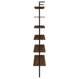 Owens 96" 6-Shelf Wall Bookshelf in Walnut
