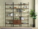 Owens 96" 6-Shelf Wall Bookshelf in Walnut