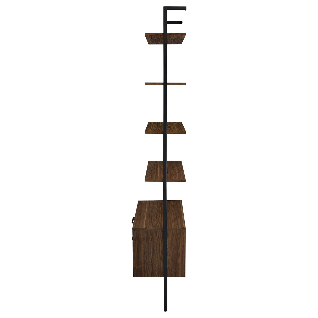 Owens 96" 4-Shelf Bookshelf with Drawers, Walnut