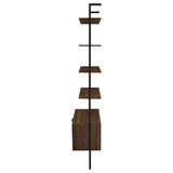 Owens 96" 4-Shelf Bookshelf with Drawers, Walnut
