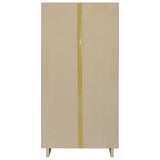 Dalton 65" 6-Shelf Bookcase in White and Distressed Pine