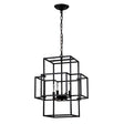 4 Light Metal Lantern Tiered Pendant Hanging Light Fixtures, Industrial Farmhouse Adjustable Height Chandeliers For Dining Room Hallway Foyer Entryway (E12 Bulbs Not Included) - Pendant Lighting - Alpine Outlets