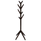Margaret Cappuccino Solid Wood Coat Rack with 8 Hooks