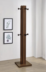 Rikkie Mid-Century Walnut Engineered Wood Coat Rack