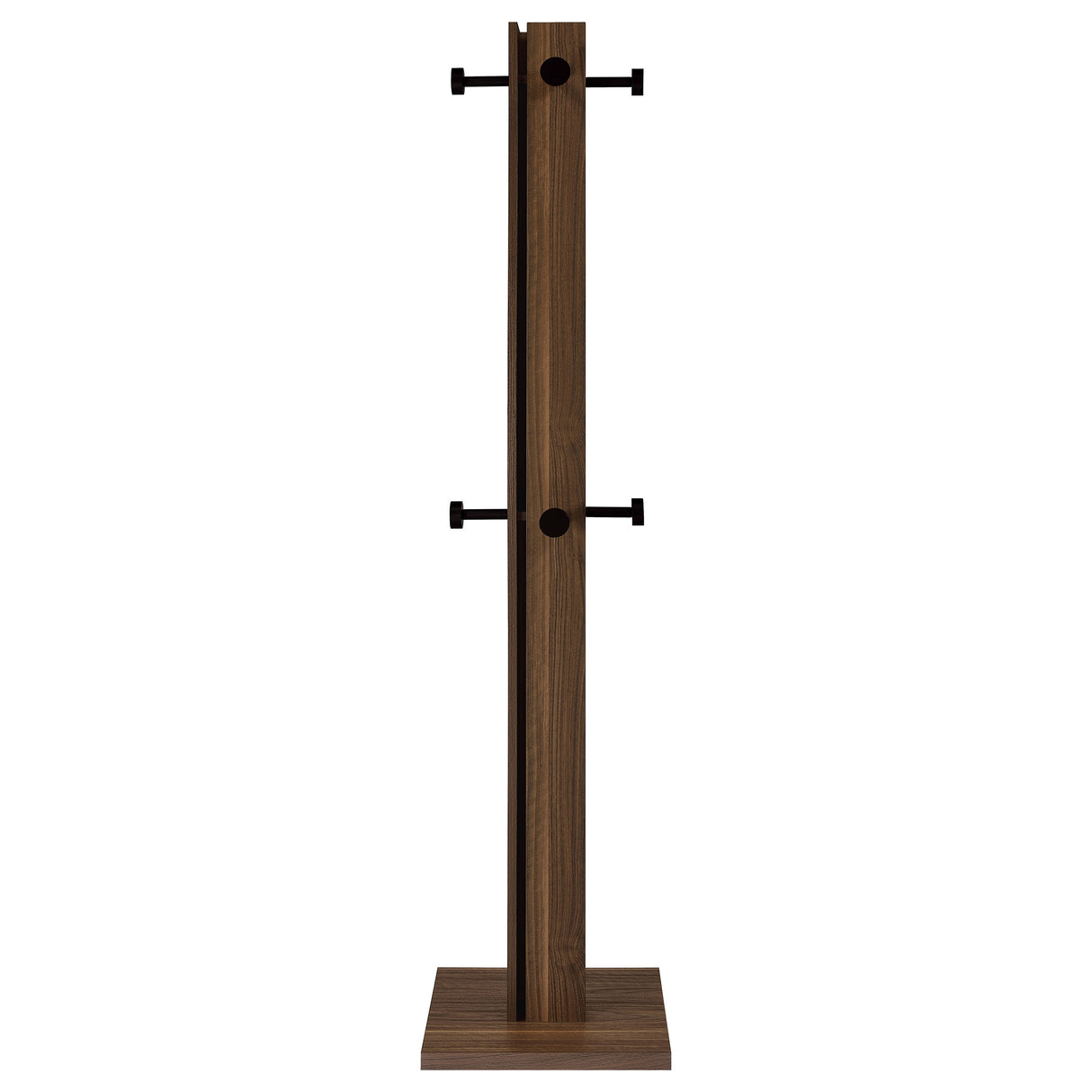 Rikkie Mid-Century Walnut Engineered Wood Coat Rack