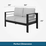 Outdoor Patio Set, All-Weather With Thick Cushions